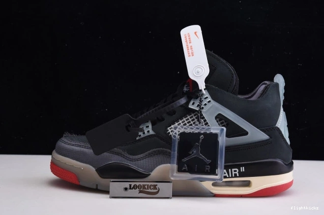 CV9388-001 x 4 Retro Off White Air Jordan Bred 0804